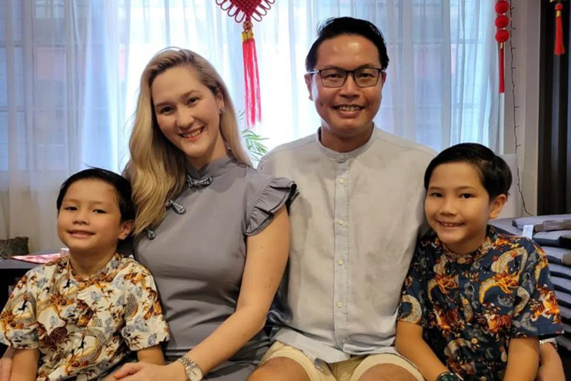 Ms Kim Unwin and Mr James Kwan faced difficulty conceiving only after she had given birth to their two children. 