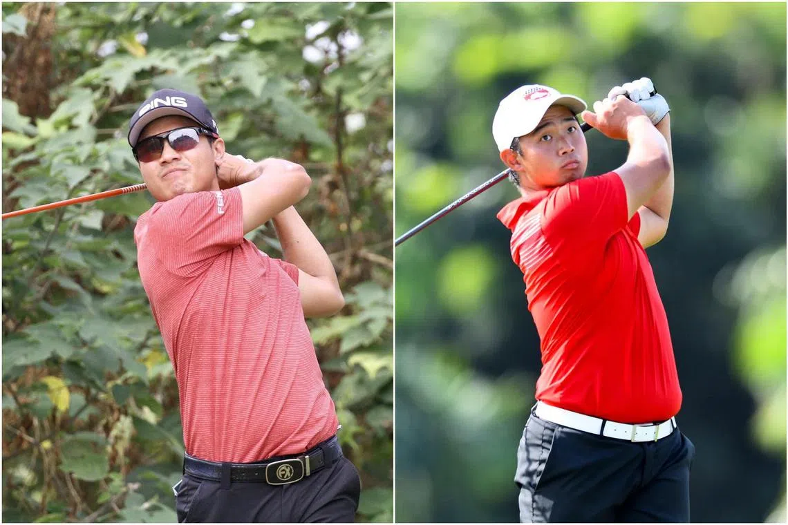 Gregory Foo (left) and Nicklaus Chiam made it to the top 15 at the end of four rounds on Saturday to secure a full card on the tour.