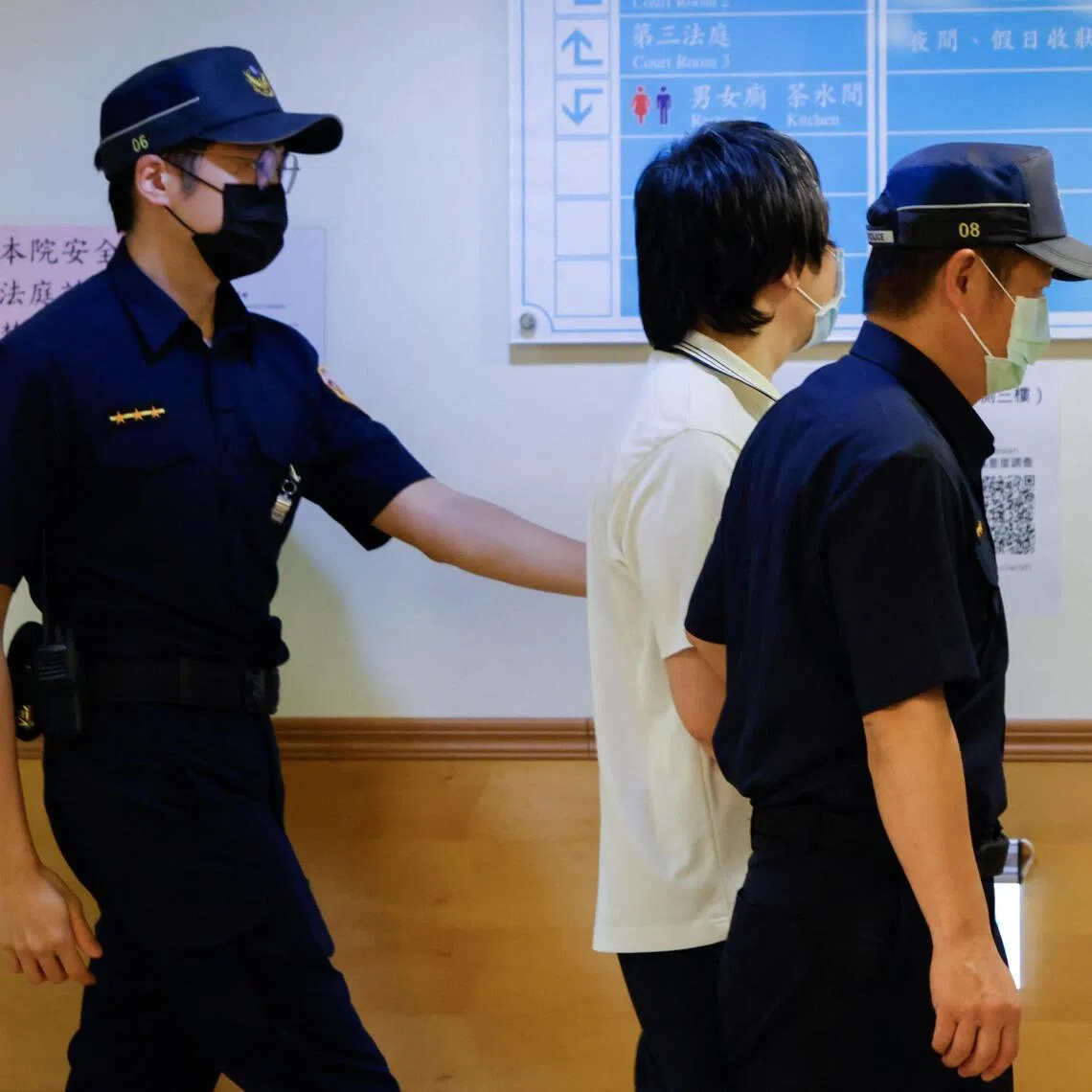 Chen Li-ming, a former TSMC and Tokyo Electron employee at the Intellectual Property and Commercial Court for the verdict in a trade secrets case.