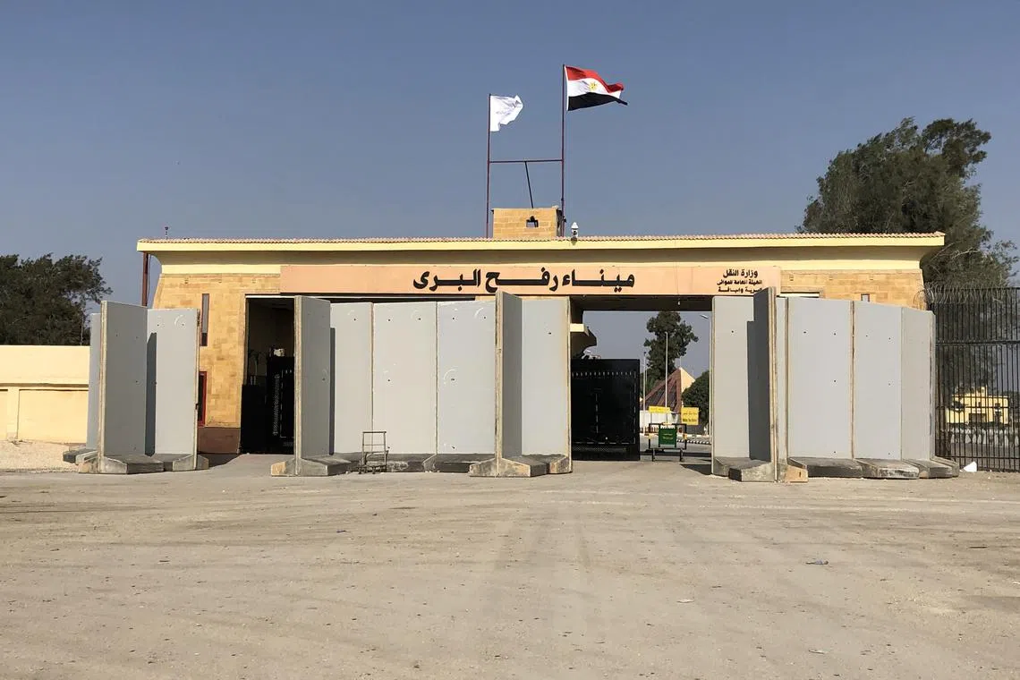 A view of the Rafah border gate with Gaza Strip, in Rafah, Egypt. 