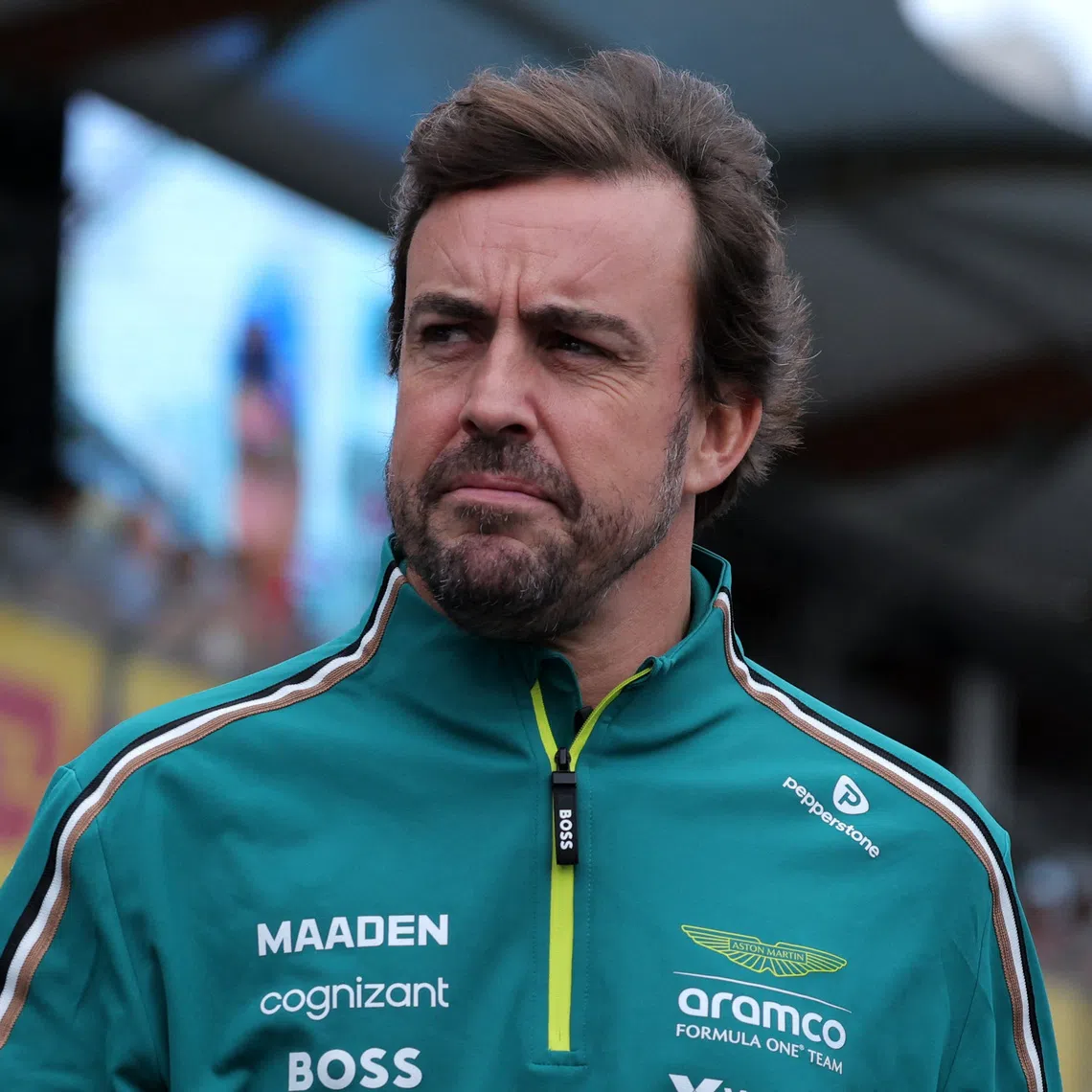 FILE PHOTO: Formula One F1 - Azerbaijan Grand Prix - Baku City Circuit, Baku, Azerbaijan - September 21, 2025 Aston Martin's Fernando Alonso before the race REUTERS/Anton Vaganov/File Photo
