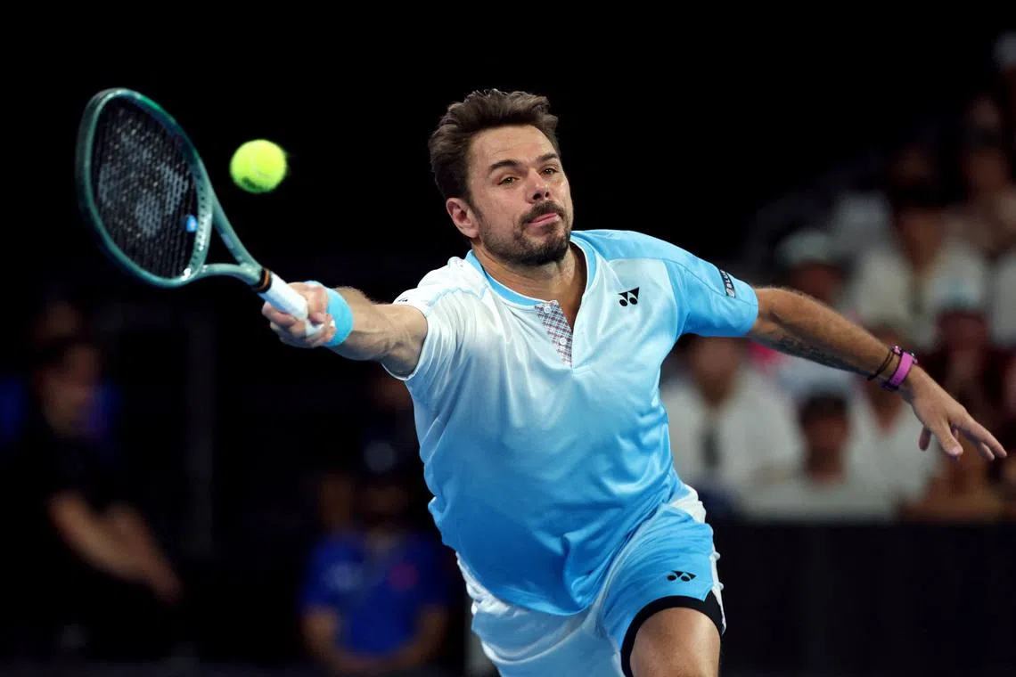 Tennis - Australian Open - Melbourne Park, Melbourne, Australia - January 24, 2026 Switzerland's Stan Wawrinka in action during his third round match against Taylor Fritz of the U.S. REUTERS/Edgar Su/File Photo