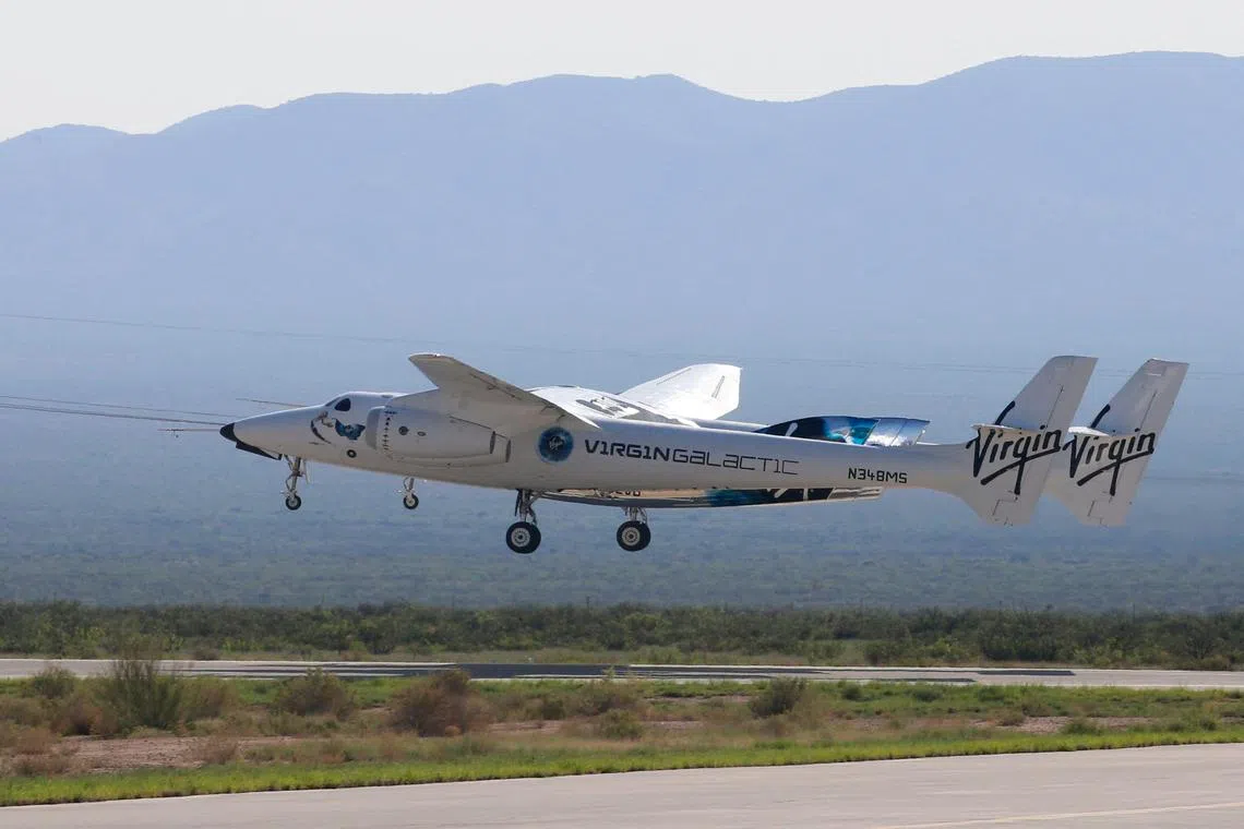 Virgin Galactic's passenger rocket plane VSS Unity.