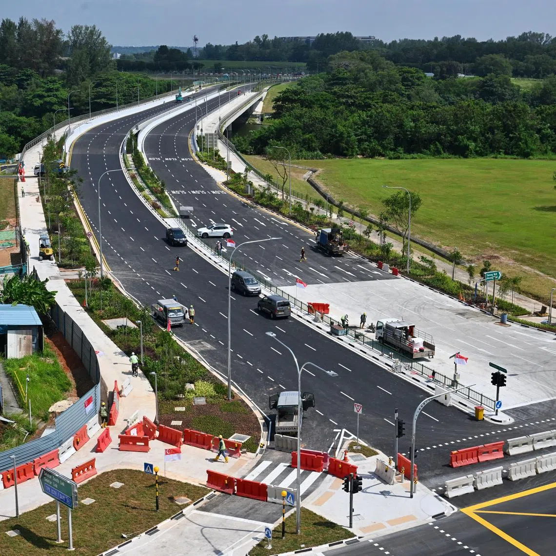 The new six-lane bridge between Punggol Central and Seletar Link will also come with upgraded junctions and cycling paths on both sides. 
