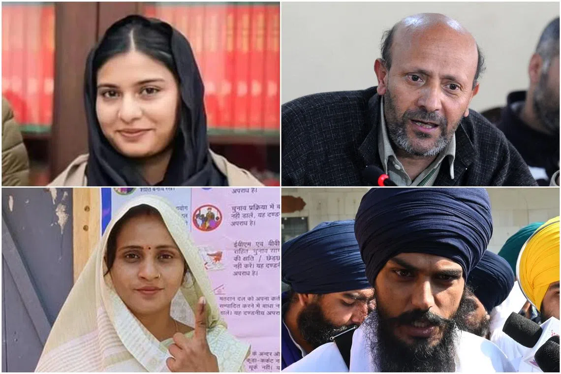 (Clockwise from top left) Ms Iqra Hasan, Mr Abdul Rashid Sheikh, Mr Amritpal Singh and Ms Sanjana Jatav staged stunning wins.