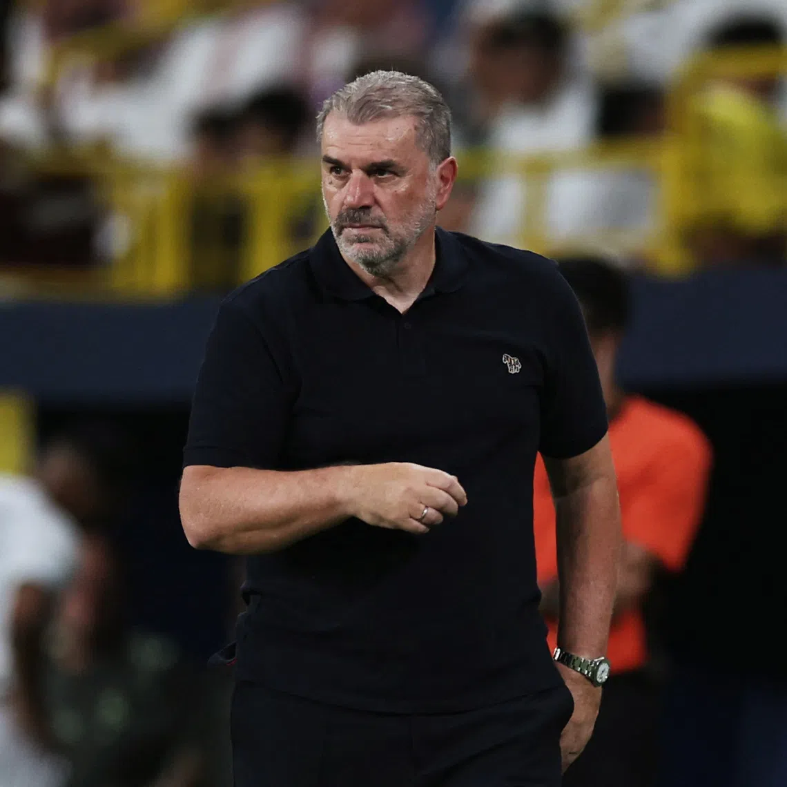 Soccer Football - Saudi Pro League - Al Nassr v Al Fateh - Al Awwal Park, Riyadh, Saudi Arabia - August 15, 2026 Al Nassr coach Ange Postecoglou looks on during the match REUTERS/Hamad I Mohammed