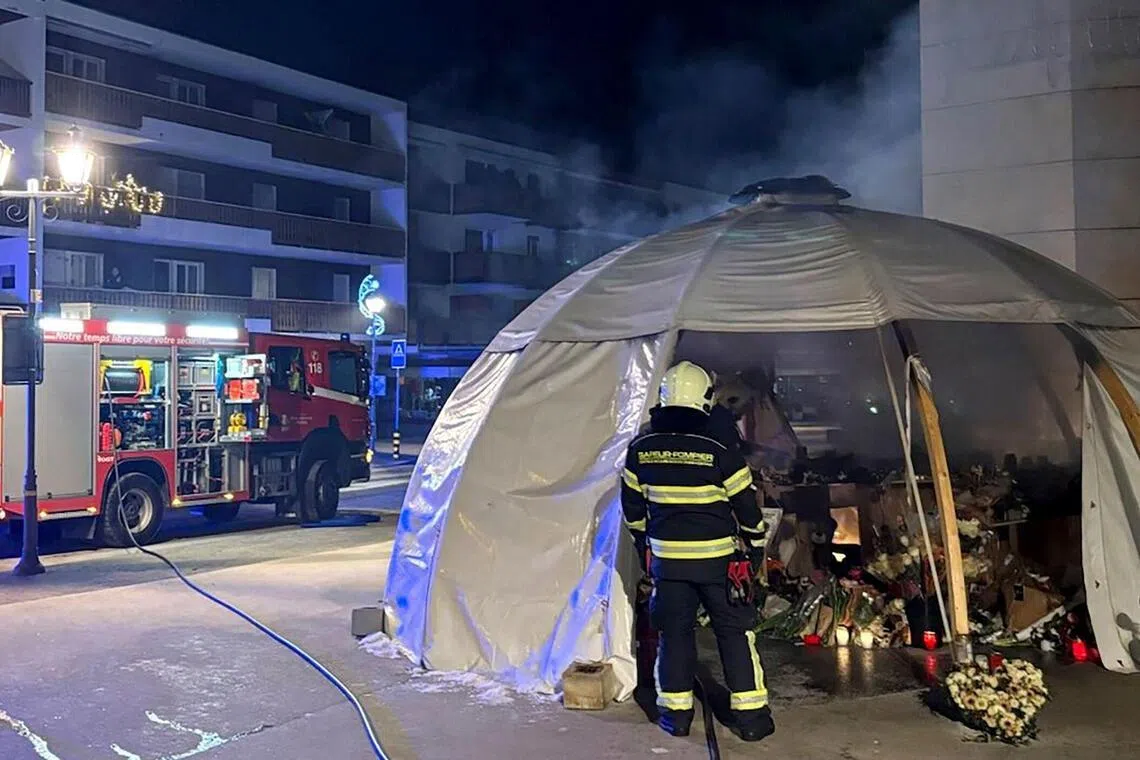 Memorial for Crans-Montana fire victims goes up in flames: Swiss police