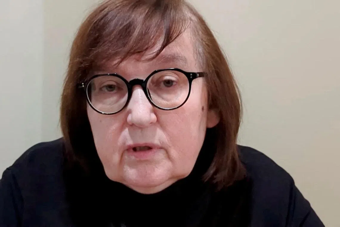 FILE PHOTO: Mother of late Russian opposition leader Alexei Navalny, Lyudmila Navalnaya, delivers a video address in Salekhard, in the Yamal-Nenets Region, Russia, in this still image taken from a handout video released February 22, 2024. Alexei Navalny YouTube Channel/Handout via REUTERS