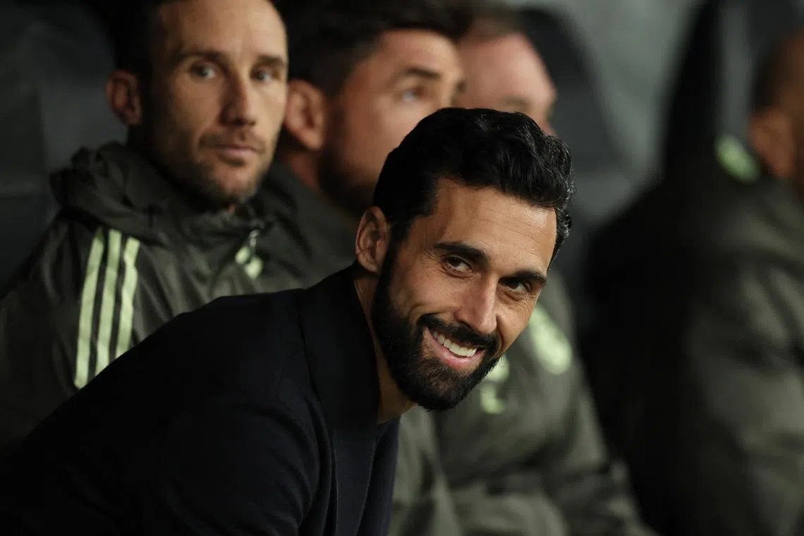 Soccer Football - UEFA Champions League - Real Madrid v AS Monaco - Santiago Bernabeu, Madrid, Spain - January 20, 2026 Real Madrid coach Alvaro Arbeloa before the match REUTERS/Violeta Santos Moura