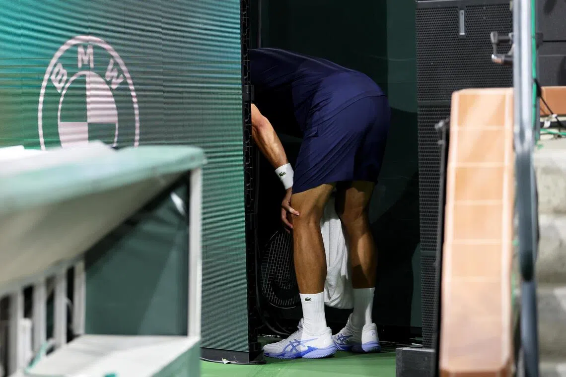 Novak Djokovic, who vomited at the US Open, also threw up in March at Indian Wells, but despite his physical issues he always kept competing fiercely.