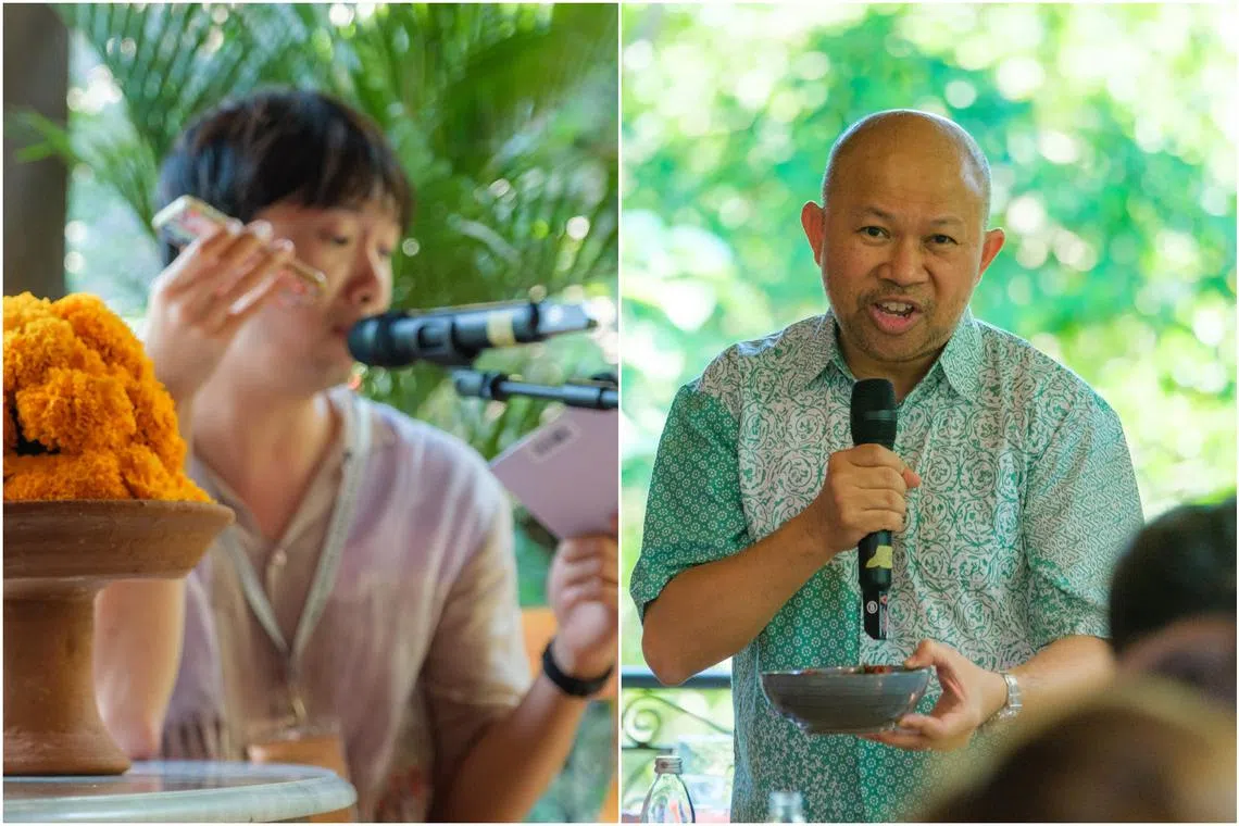 Daryl Yam (left) and Khir Johari were invited on panels on writing non-linear narratives and culinary heritage caretakers respectively. 