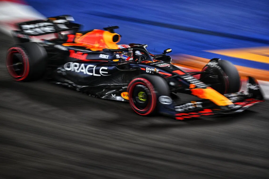 Max Verstappen of Oracle Red Bull Racing in action during the qualifiers on Sept 16.