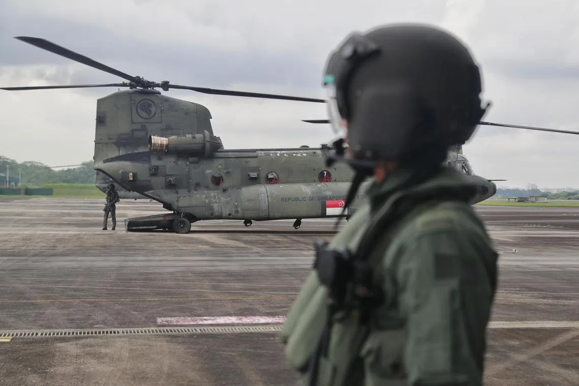 The RSAF will give away around 2,500 tickets to the public to experience a flight on their CH-47SD Chinook helicopters (pictured) and A330 Multi-Role tankers.