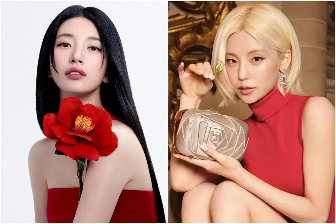 TSUBAKI Global Brand Ambassador Suzy (left), and Hwang Yeji of K-pop girl group Itzy.