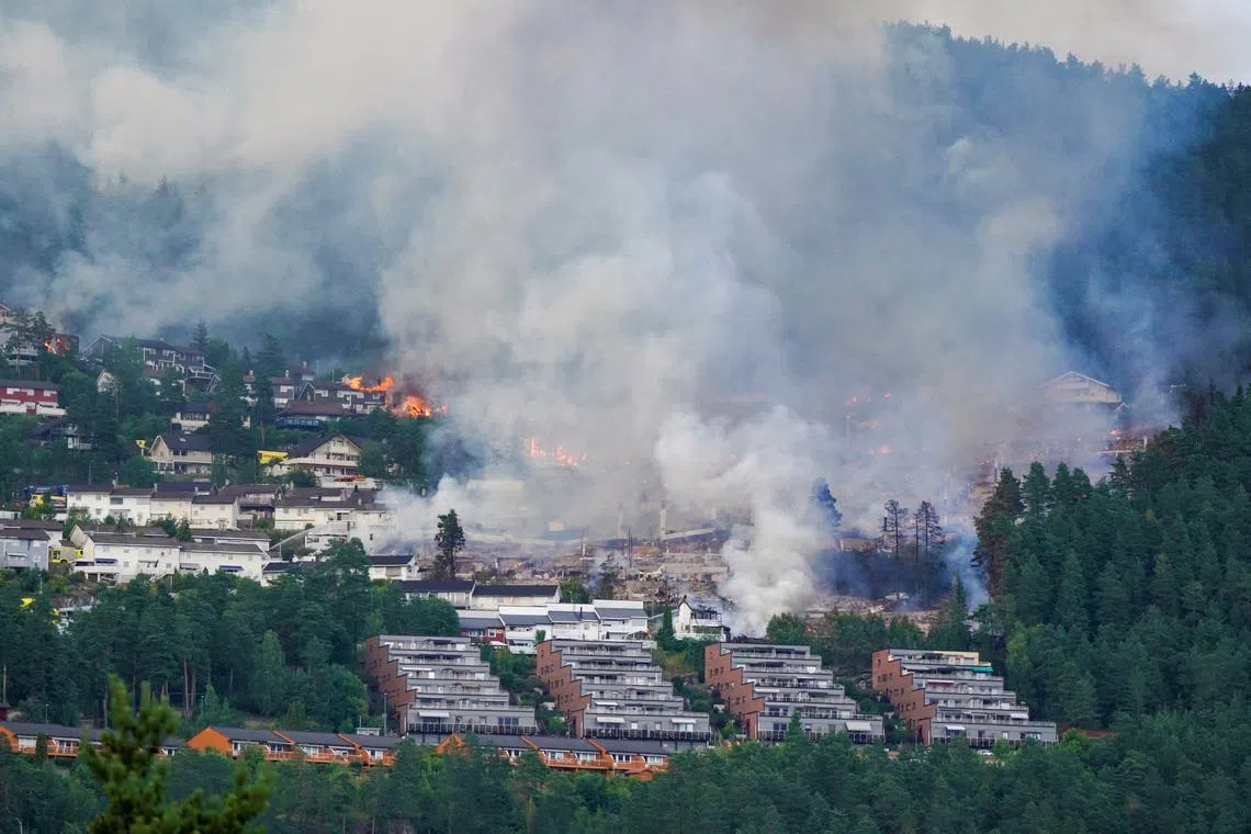 More than 100 homes destroyed in Norway fire