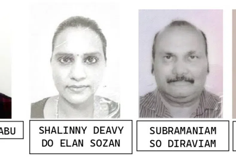 A travel agency uploaded photos of four Singaporeans missing in Nepal to Facebook on Aug 28. The photos were taken from scans of their travel documents.