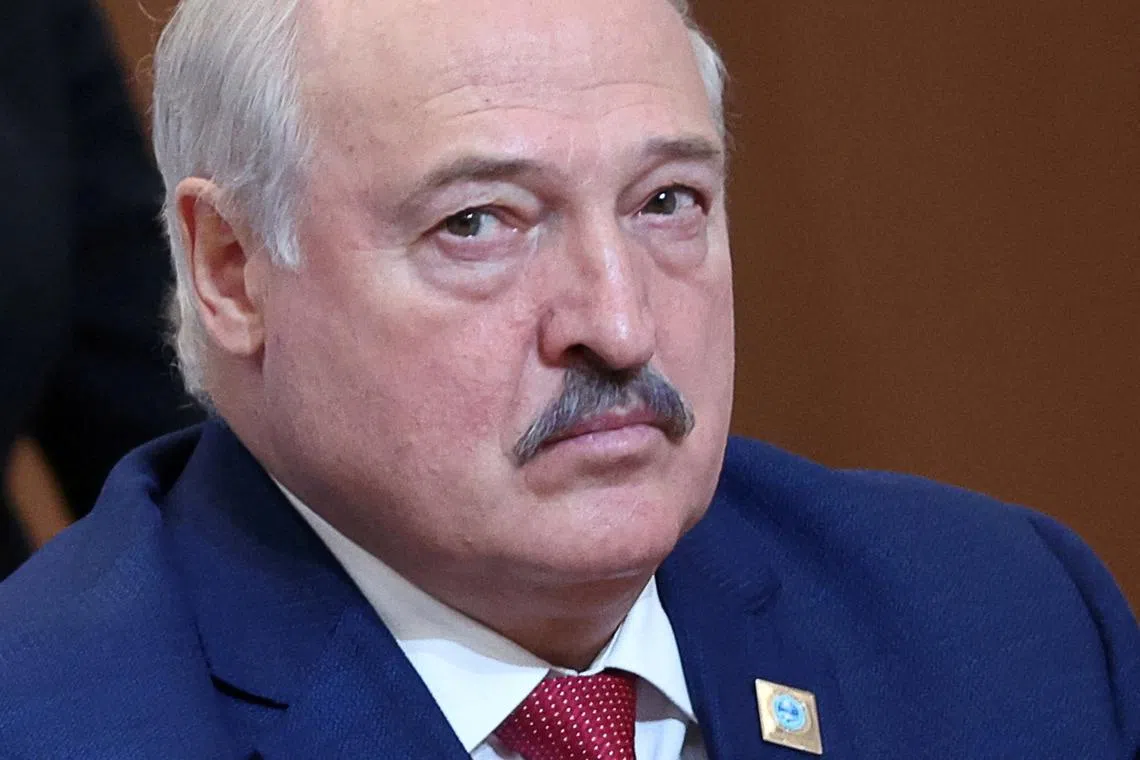 FILE PHOTO: Belarusian President Alexander Lukashenko attends Shanghai Cooperation Organization (SCO) summit in Astana, Kazakhstan July 4, 2024. Sputnik/Sergei Savostyanov/Pool via REUTERS /File Photo