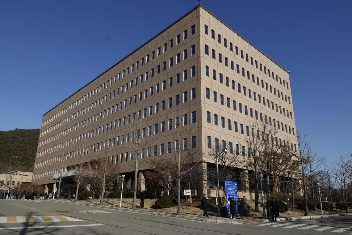 A view of a government complex building in Seoul housing the Corruption Investigation Office for High-ranking Officials (CIO). A man in his 60s reportedly set himself on fire near the office, on Jan 15, 2025.