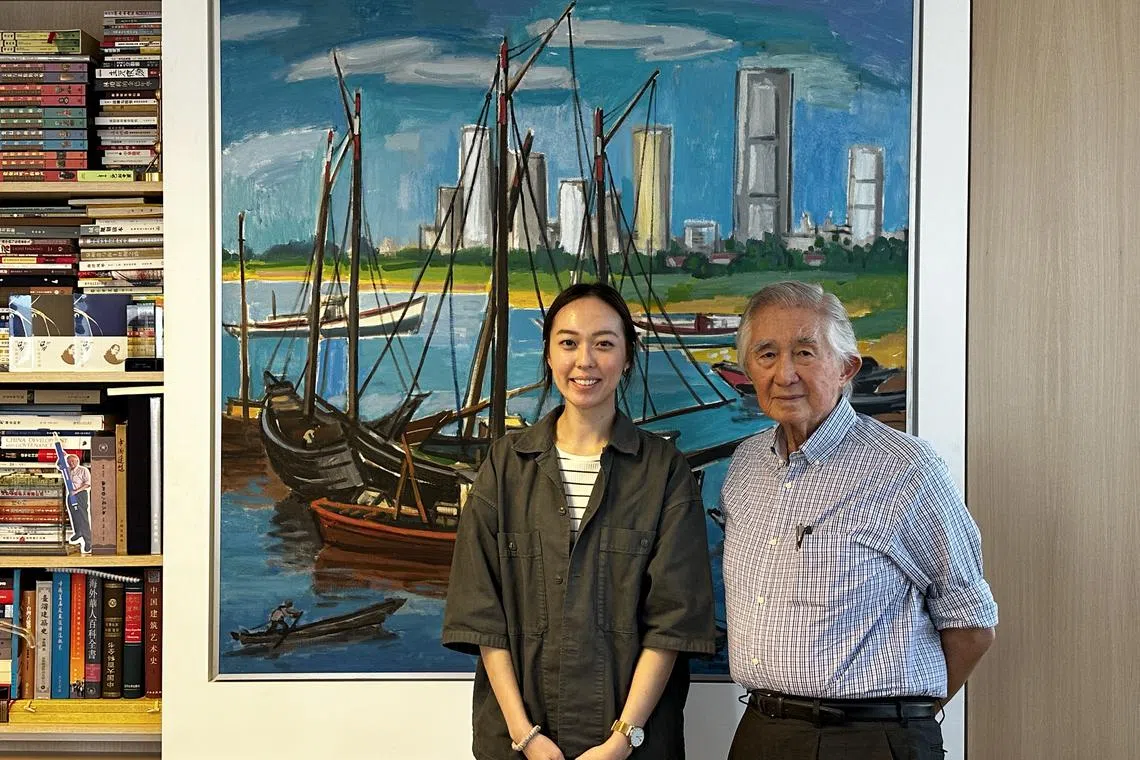 ST’s housing correspondent Michelle Ng speaks with Dr Liu Thai Ker (right), widely known as the "architect of modern Singapore". 