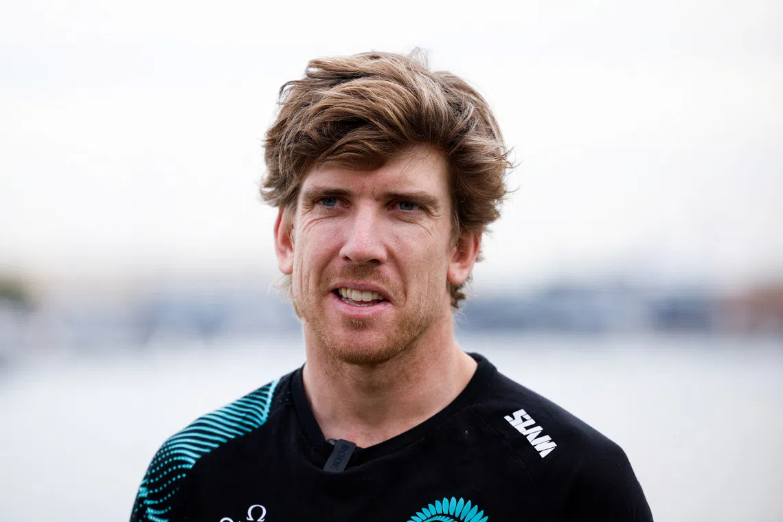 Emirates Team New Zealand skipper Peter Burling attends an interview ahead of the 37th America's Cup Match in Barcelona, Spain October 9, 2024. REUTERS/Albert Gea