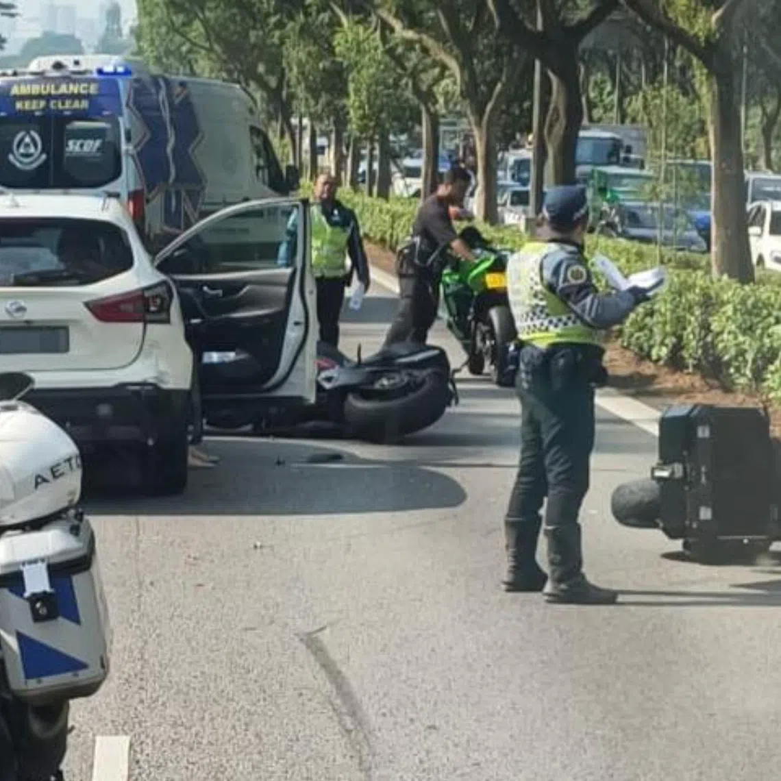 The police and SCDF said they were alerted to the accident along the PIE towards Changi at about 8.50am on June 5.