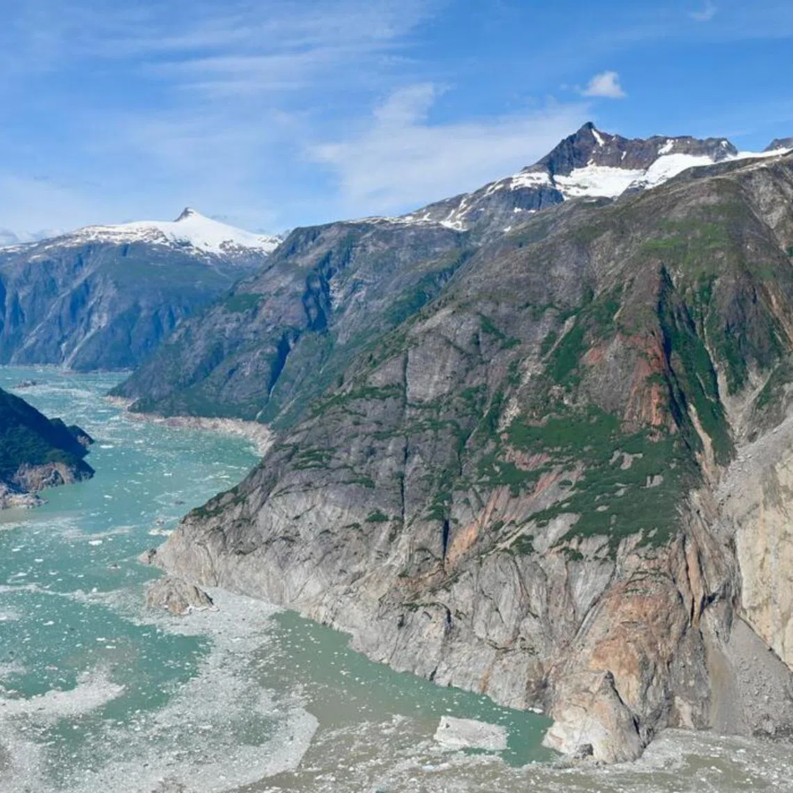 A U.S. Geological Survey field photo taken during a reconnaissance trip following the Tracy Arm Fjord landslide shows the aftermath of a tsunami that occurred three days earlier, within the Tongass National Forest, south of Juneau, Alaska, U.S., August 13, 2025. U.S. Geological Survey agency/Handout via REUTERS