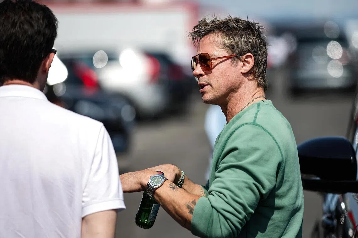 PITT Brad USA, actor playing Sonny Hayes, driver of the fictional APX GP team in the Apex F1 movie by Apple Studios / Bruckheimer Films, portrait during the Formula 1 Hungarian Grand Prix 2024, 13th round of the 2024 Formula One World Championship, WM, Weltmeisterschaft from July 19 to 21, 2024 on the Hungaroring, in Mogyorod, Hungary - F1 - HUNGARIAN GRAND PRIX 2024 DPPI/Panoramic PUBLICATIONxNOTxINxFRAxBEL 240719_R13_UNGHERIA_DP_XB3_0694