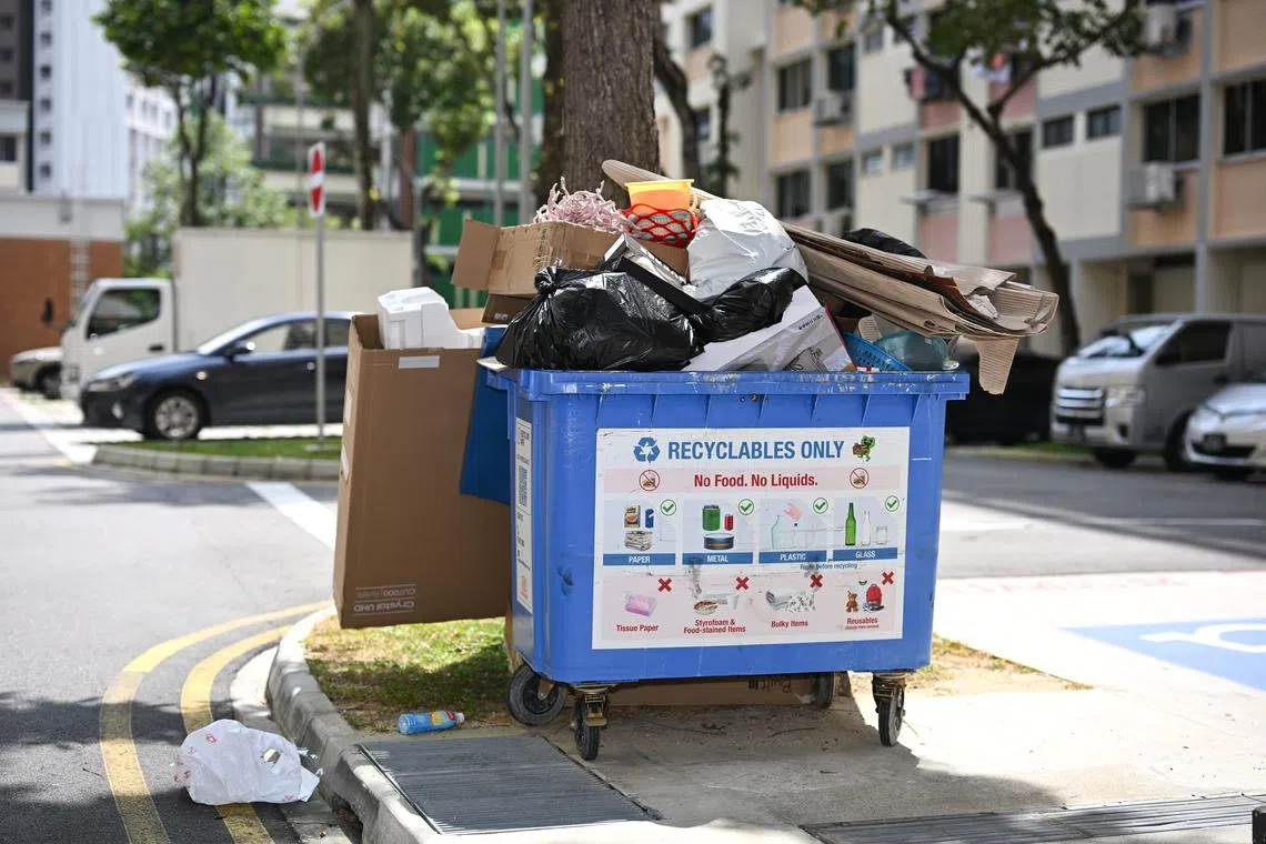 The domestic recycling rate fell from 17 per cent to 11 per cent over the same period, while the non-domestic recycling rate fell from 73 per cent to 67 per cent.