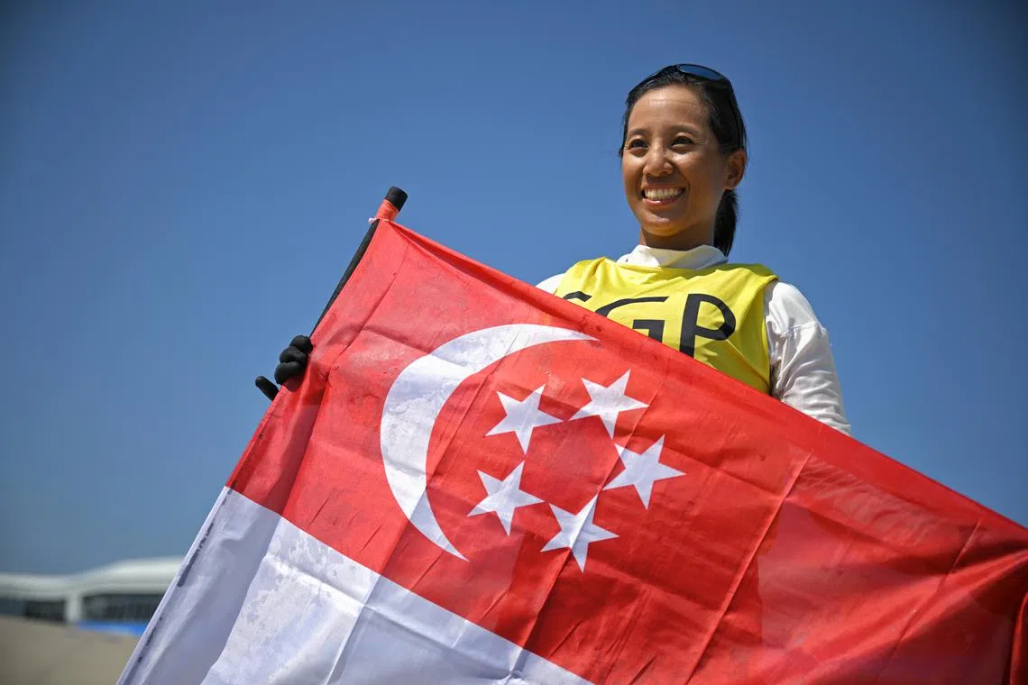 Victoria Chan clinched bronze in her Asian Games debut.