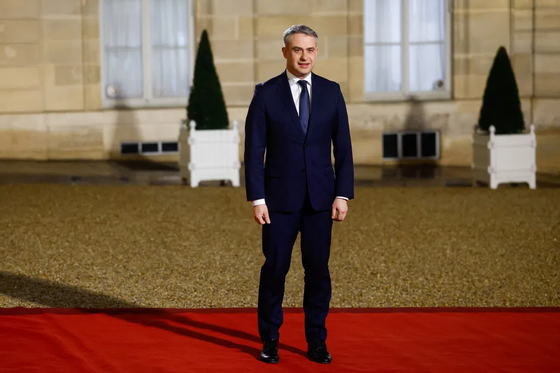 Deputy Prime Minister of Poland and Minister of Digital Affairs Krzysztof Gawkowski arrives for a meeting with international investors in IA at the Elysee Palace as part of the Artificial Intelligence (AI) Action Summit in Paris, France, February 10, 2025. REUTERS/Gonzalo Fuentes
