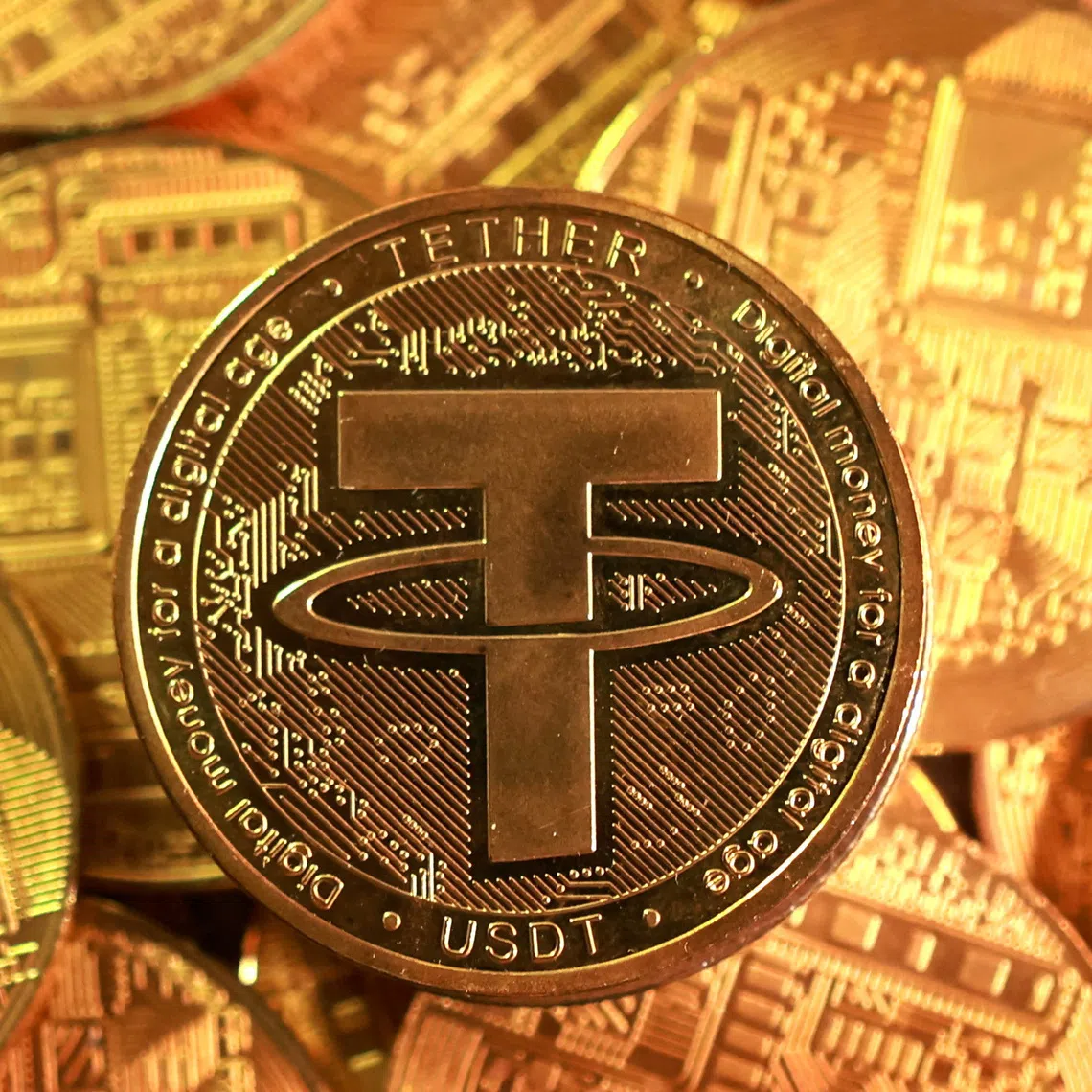 FILE PHOTO: Representation of Tether stablecoin cryptocurrency in this illustration taken September 10, 2025. REUTERS/Dado Ruvic/Illustration/ File Photo