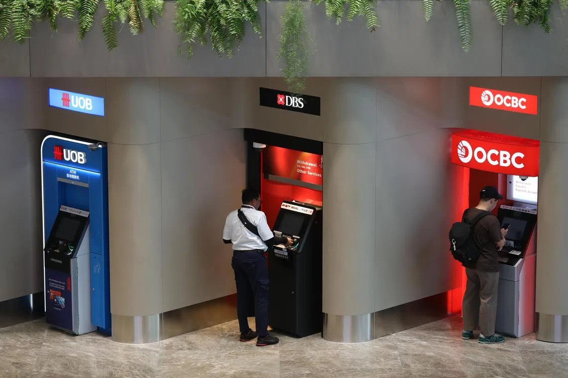 Generic image of ATMs; for stories about banks