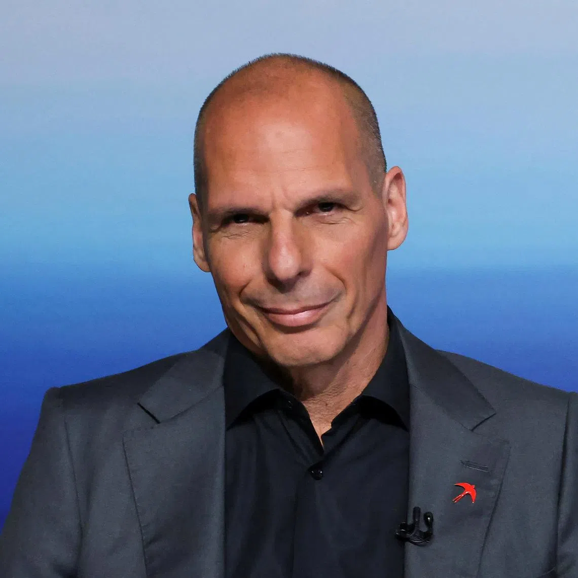 FILE PHOTO: Leader of MeRA25 party Yanis Varoufakis takes part in a televised debate at the headquarters of the state broadcaster ERT, in Athens, Greece, May 10, 2023. REUTERS/Alexandros Avramidis/File Photo