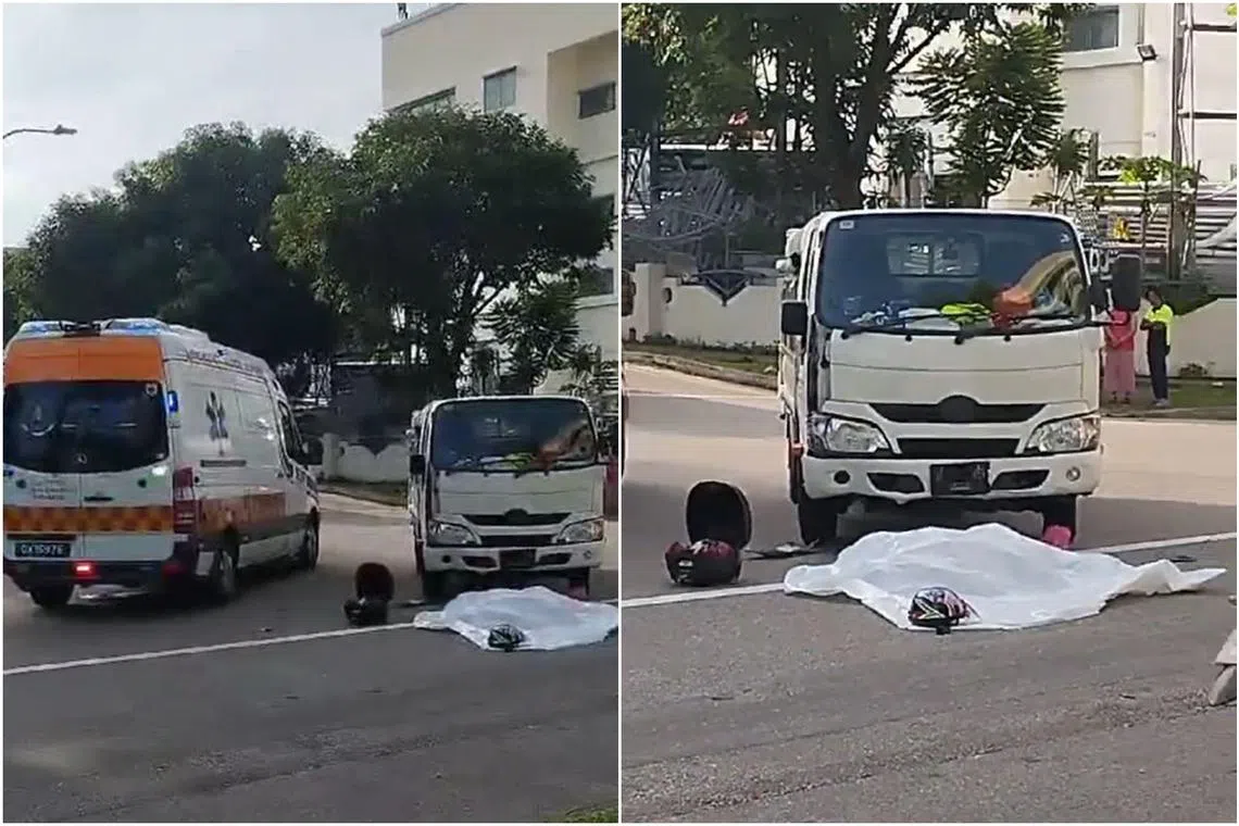 The accident at 7.45am on Wednesday took place at the junction of Tuas View Link and Tuas View Walk 2.