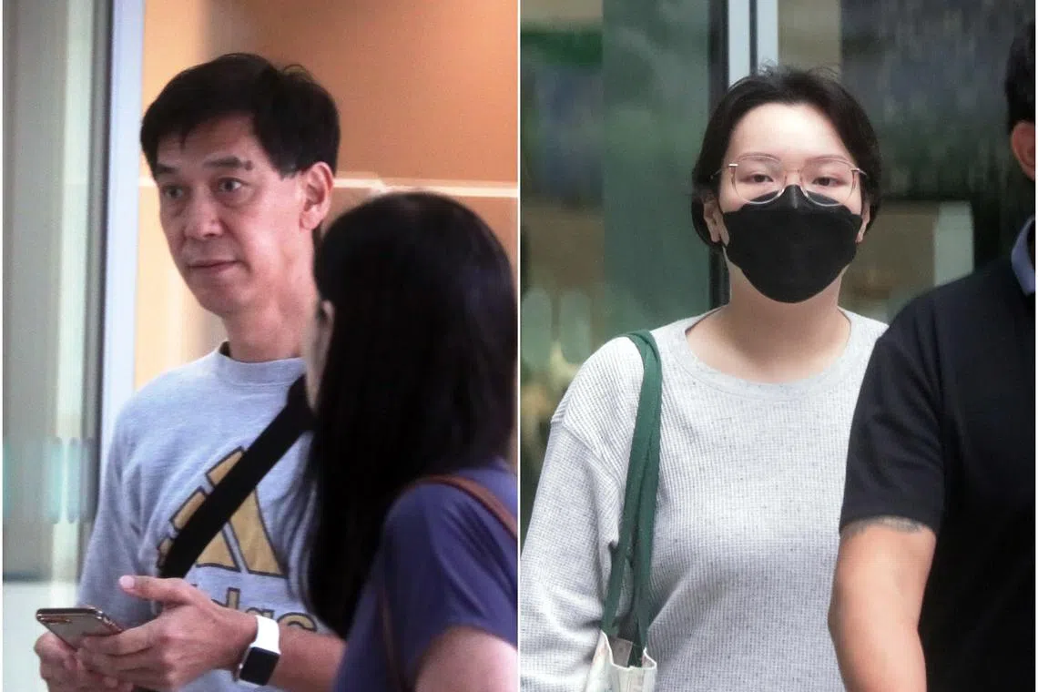 Audrey Ong Hui Ling (right) drove the car her father, David Ong, rented for his job, even though she did not have a valid driving licence.