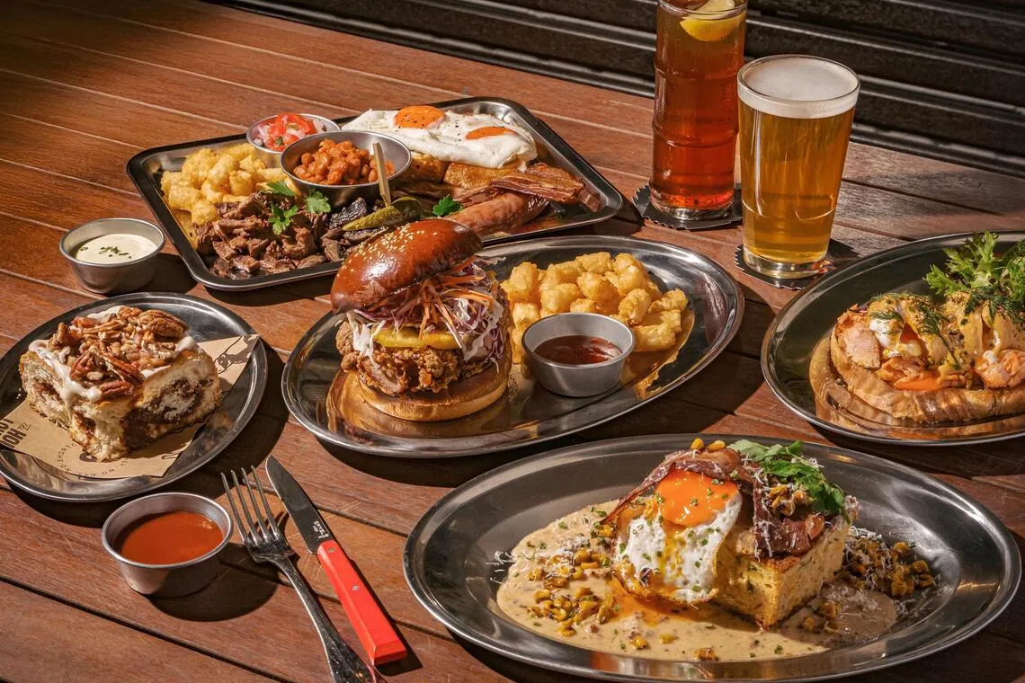 Brunch items at Decker Barbecue.