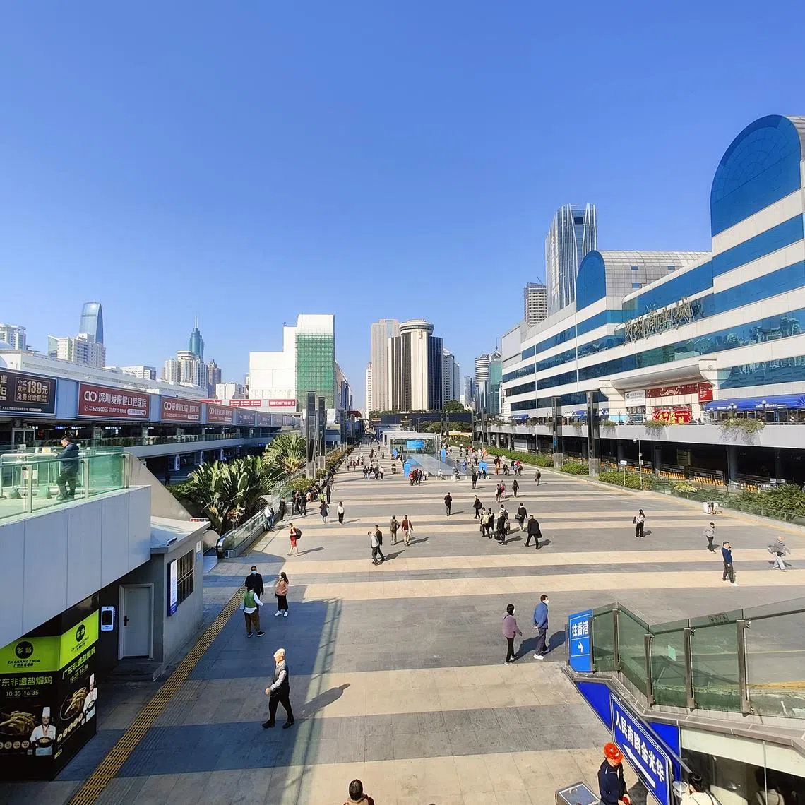View of Shenzhen from the Lo Wu border crossing 