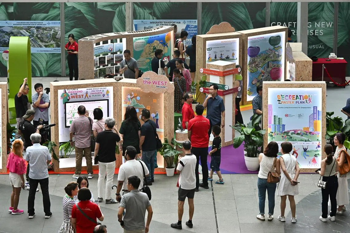 The Recreation Master Plan roving exhibition at Westgate in Jurong East on April 14.