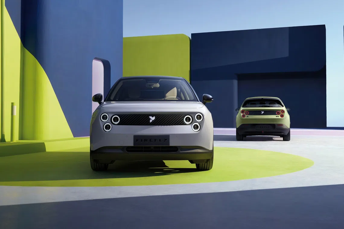 The compact car will start from 148,800 yuan (S$27,700) and features a rather plain design punctuated by three little round lights.