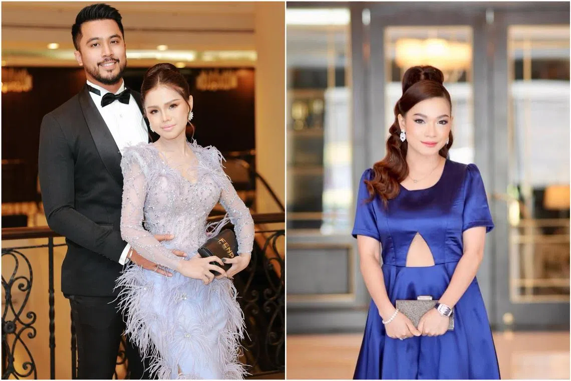 Malaysian singer-actress Bella Astillah (left) was shocked by the arrest of her husband, Singaporean actor Aliff Aziz, and her good friend, actress Ruhainies. 