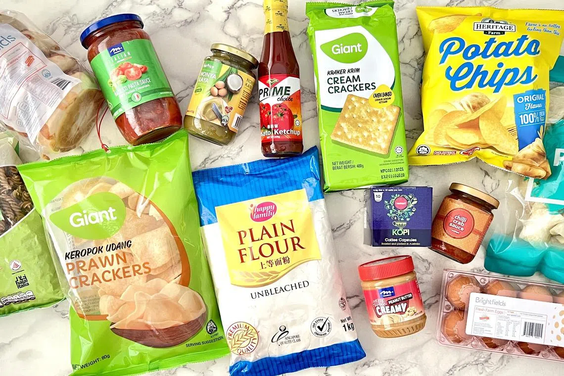 House brand products from supermarket chains and online e-commerce platforms.