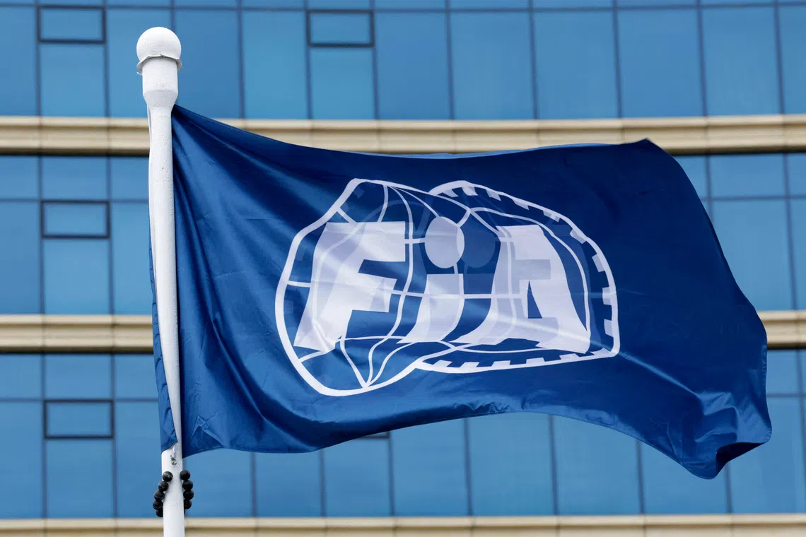 Formula One F1 - Azerbaijan Grand Prix - Baku City Circuit, Baku, Azerbaijan - September 18, 2025 General view of a FIA flag ahead of the Azerbaijan Grand Prix REUTERS/Leonhard Foeger