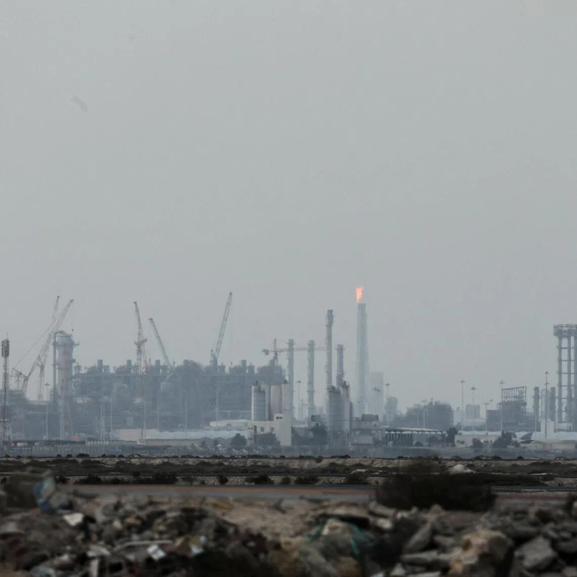 The vessel, leased to state-owned QatarEnergy, sustained damage above the waterline.