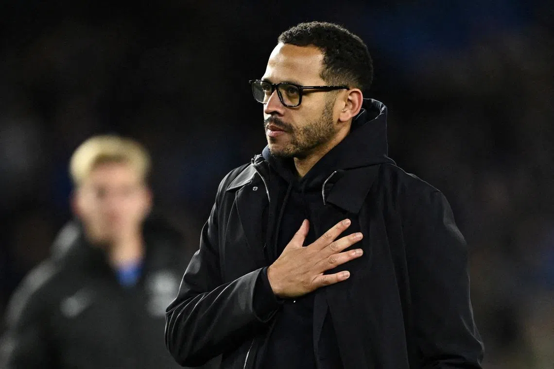 Soccer Football - Premier League - Brighton & Hove Albion v Chelsea - The American Express Community Stadium, Brighton, Britain - April 21, 2026 Chelsea manager Liam Rosenior looks dejected after the match REUTERS/Dylan Martinez