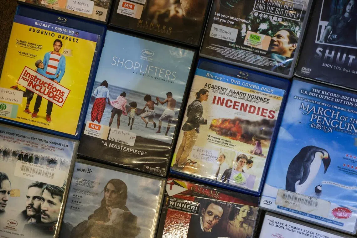 A selection of European and other non-English movies at Rida Video Centre in Coronation Shopping Plaza.
