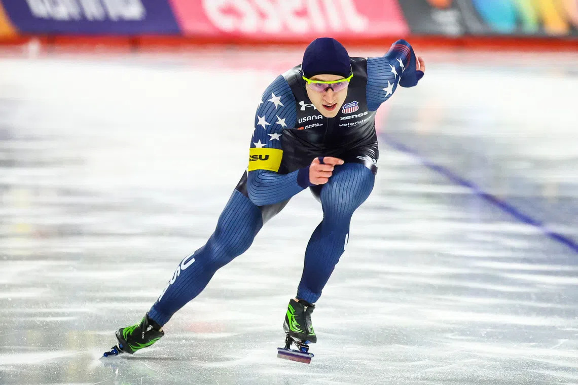 Stolz stakes claim as medal favourite for Milano-Cortina in speed skating World Cup qualifiers