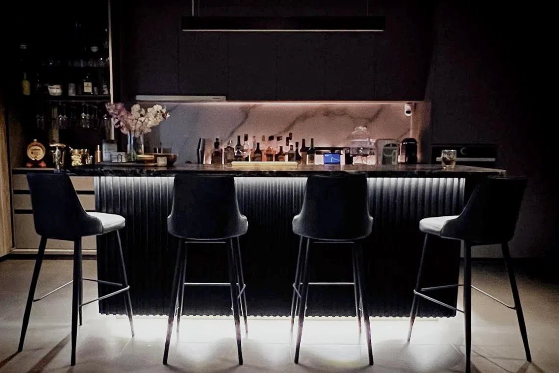 jlfair - A bar in a HDB flat in the north of Singapore. 

Credit: Leon