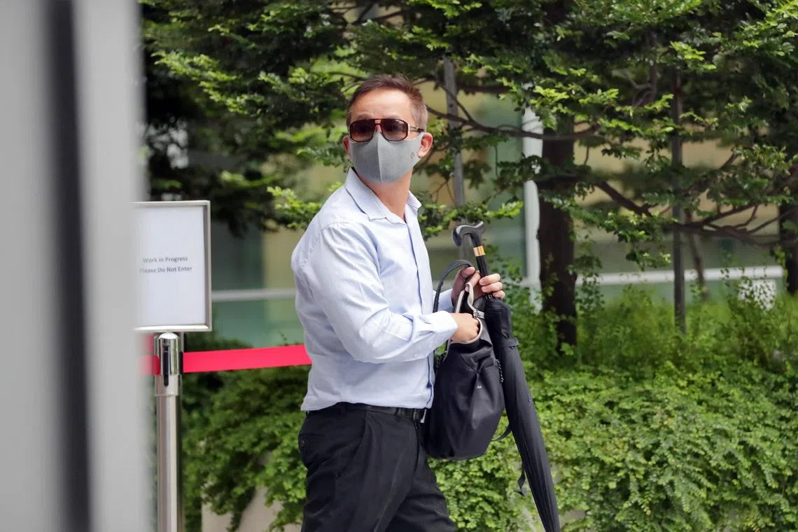 Former dentist Cecil Goh Chin Chye, seen arriving at court in July last year. The 53-year-old is currently serving a three-year jail term, and had been struck off the official dental register as of Monday.