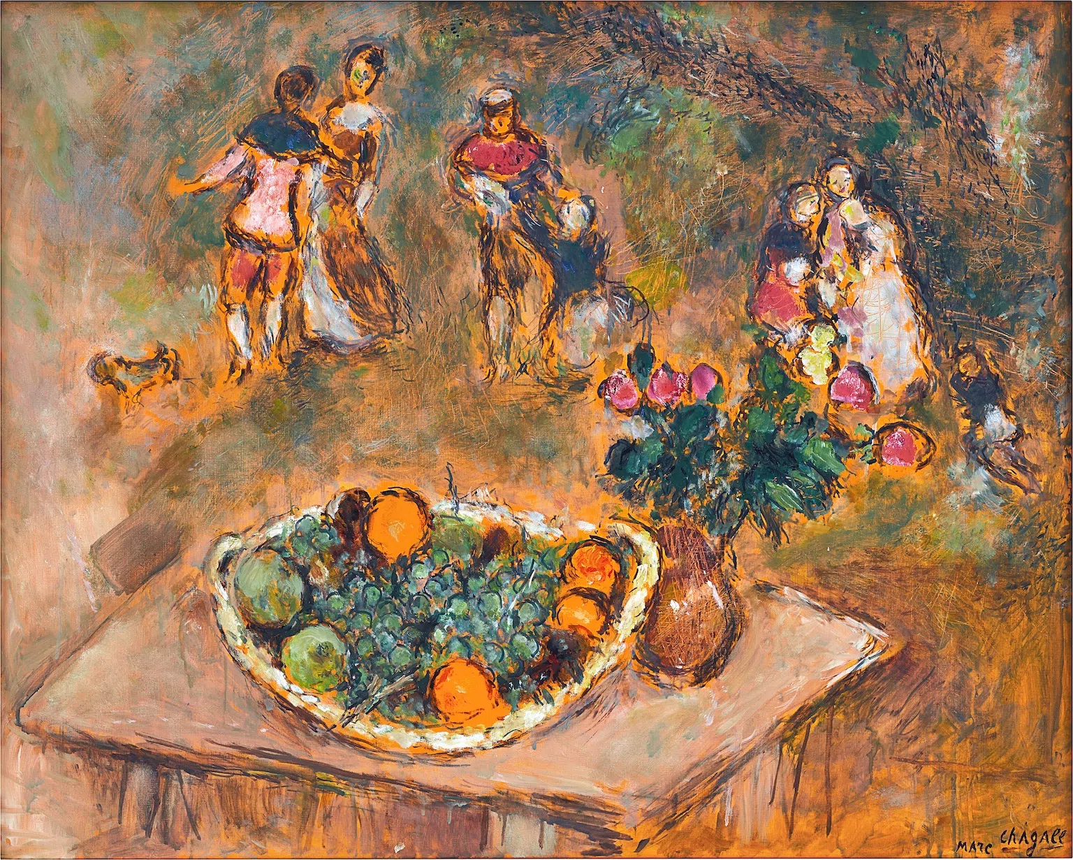 Marc Chagall La danse autour de la corbeille