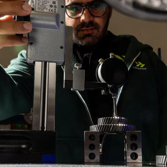 Engineer Harnavpreet Gill working at Conifer, a California start-up that makes motors that do not use rare-earth materials, in Sunnyvale, California.